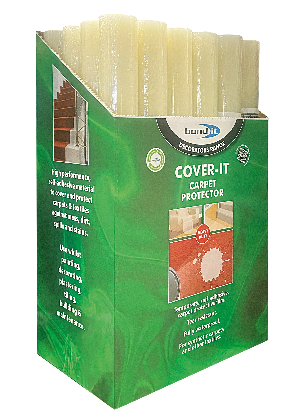 BONDIT COVER-IT CARPET PROTECTOR CLEAR 625MM X 25M st